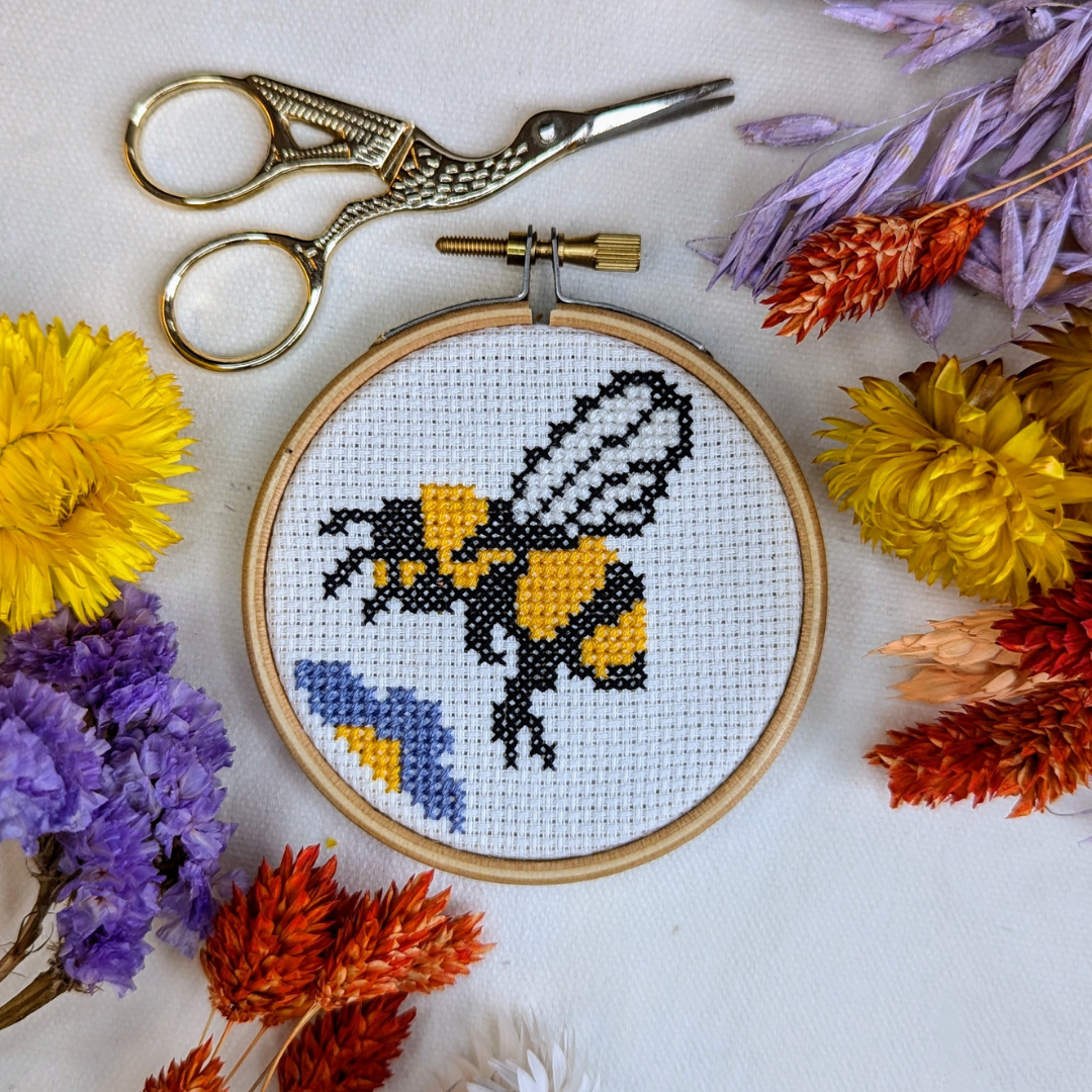 Mini Bee Cross Stitch Kit