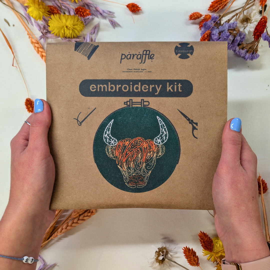 Highland Coo Embroidery Kit