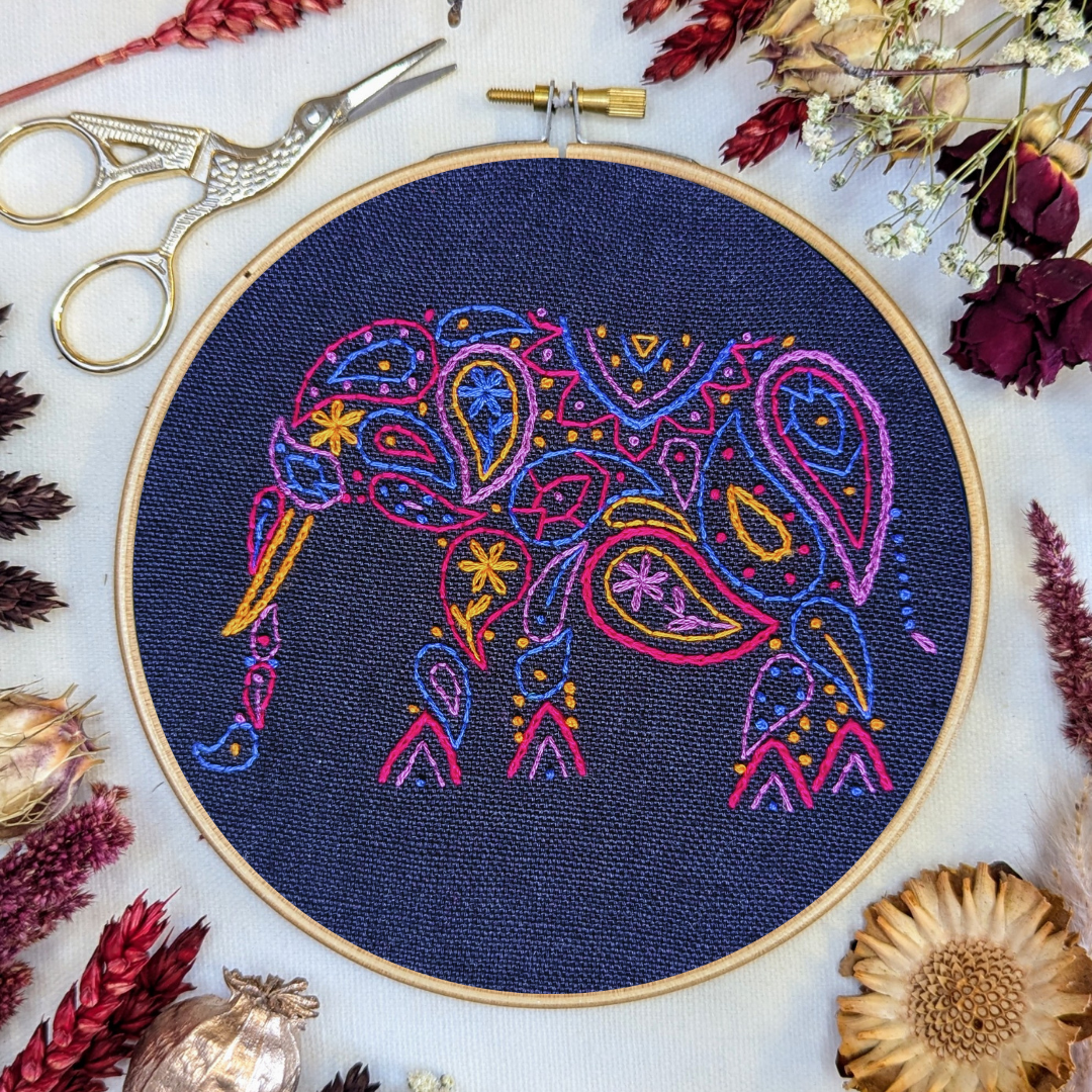 Elephant Embroidery Kit