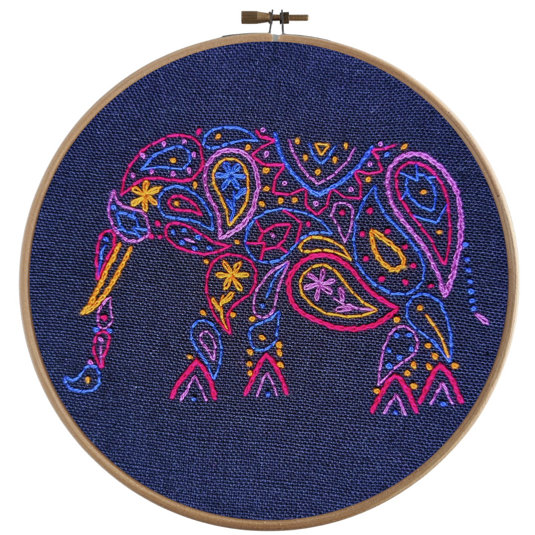 Elephant Embroidery Kit