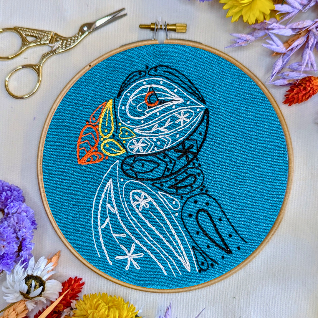Puffin Embroidery Kit