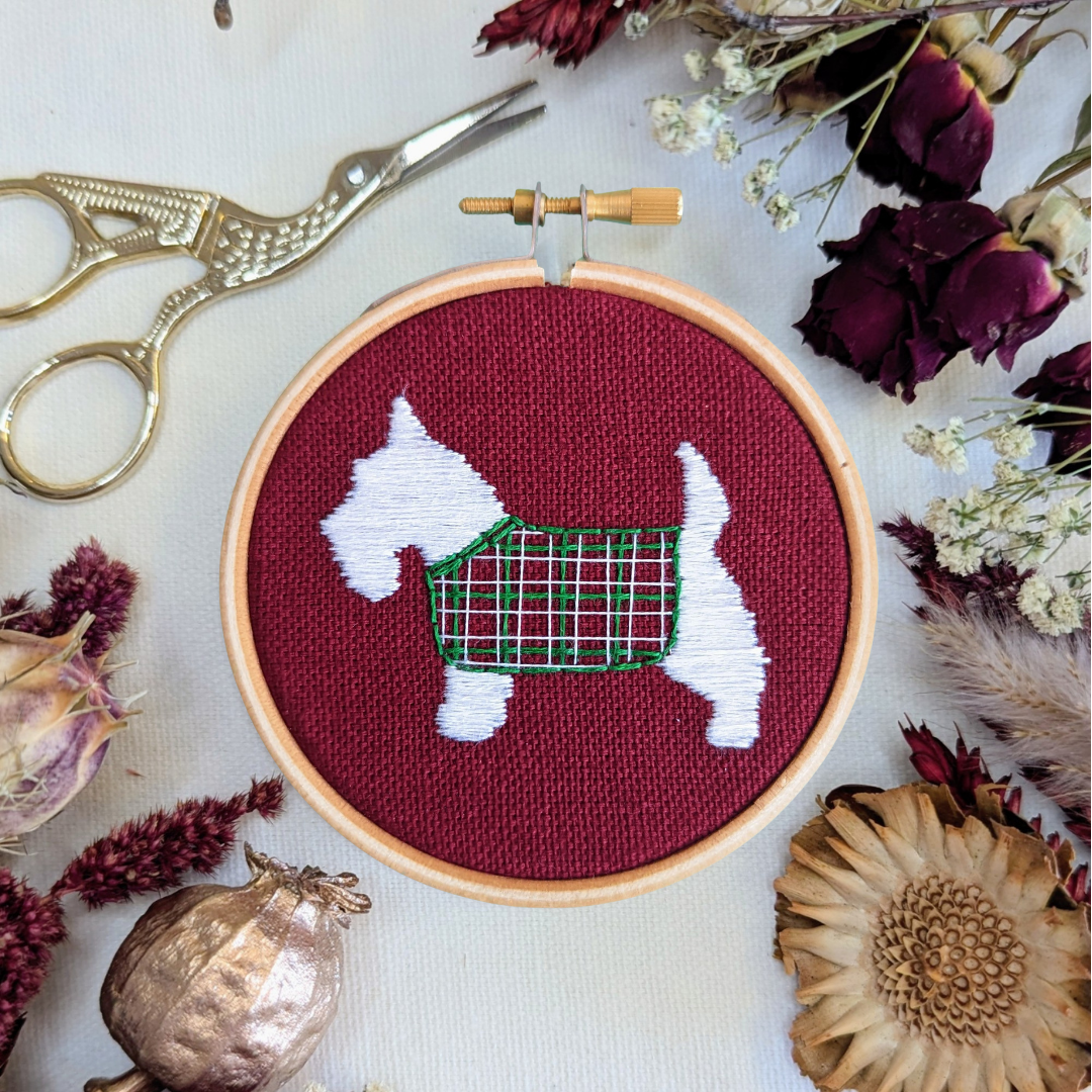 Mini Scottie Dog Embroidery Kit