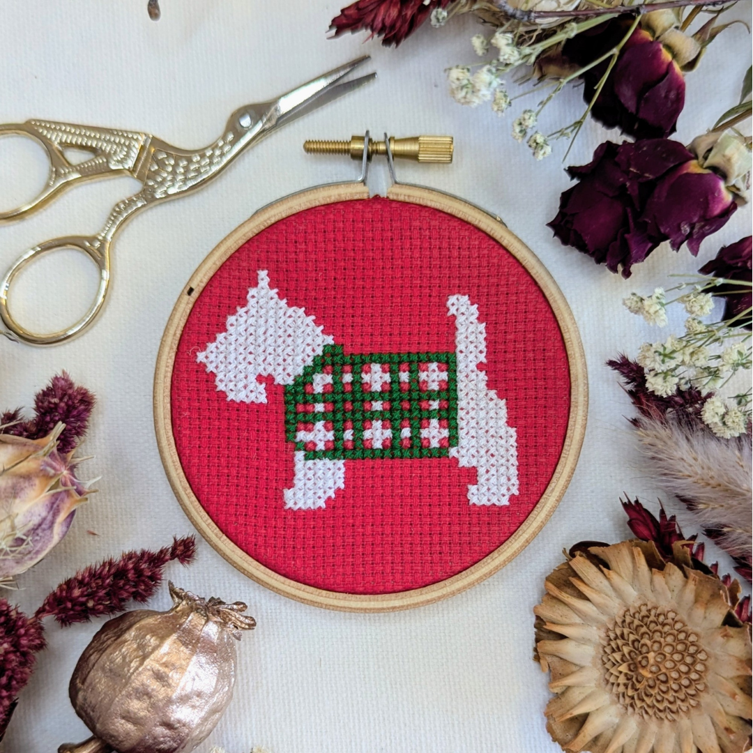 Mini Scottie Dog Cross Stitch Kit