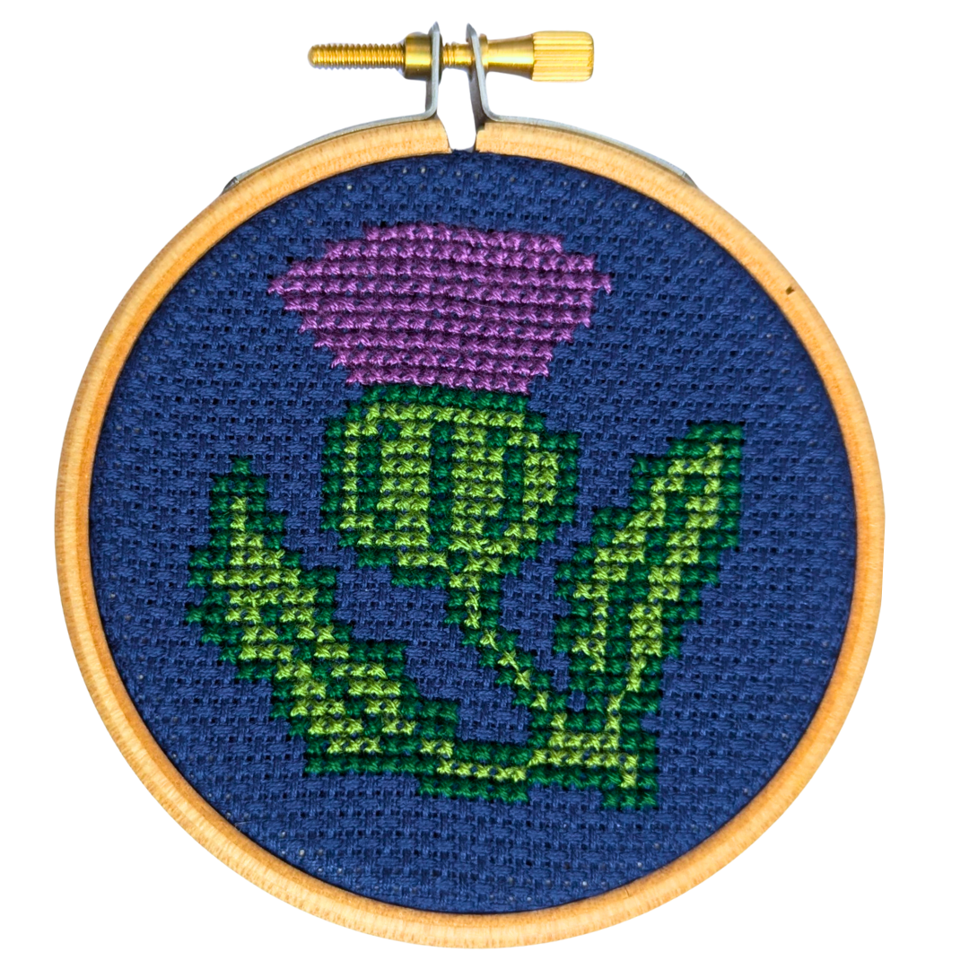 Mini Thistle Cross Stitch Kit