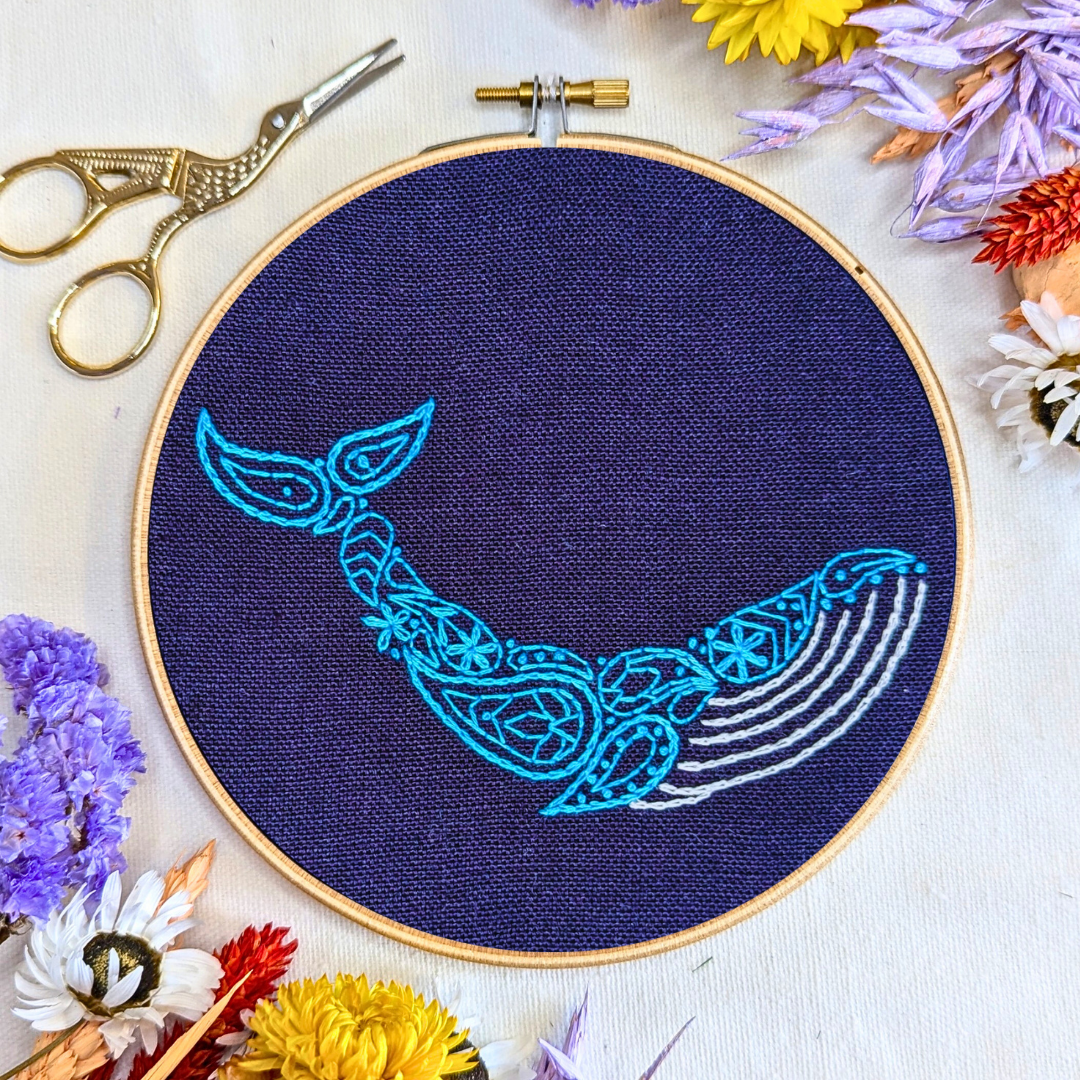 Whale Embroidery Kit