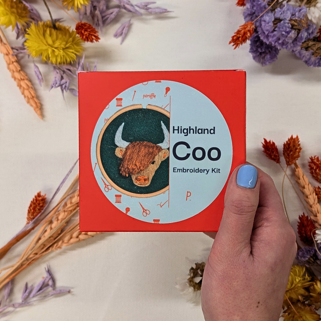 Mini Highland Coo Embroidery Kit