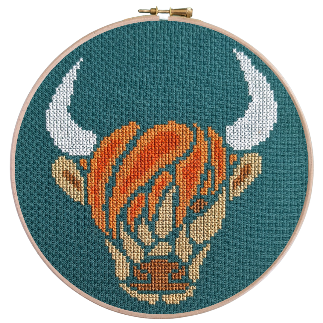 Highland Coo Cross Stitch Kit