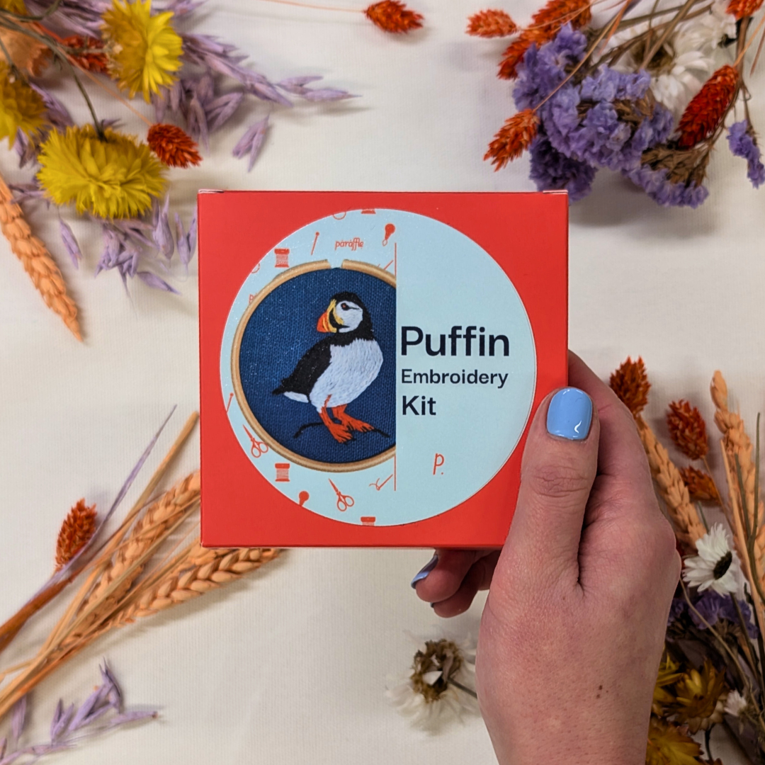 Mini Puffin Embroidery Kit