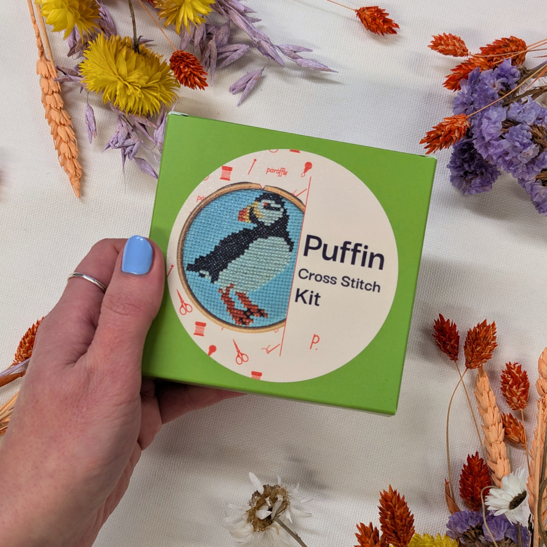 Mini Puffin Cross Stitch Kit