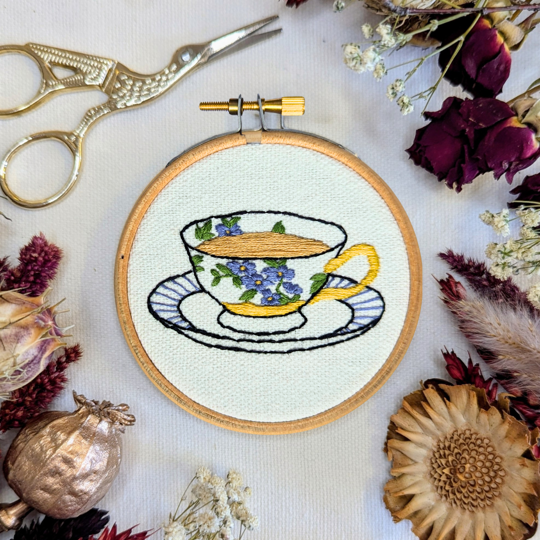 Mini Teacup Embroidery Kit