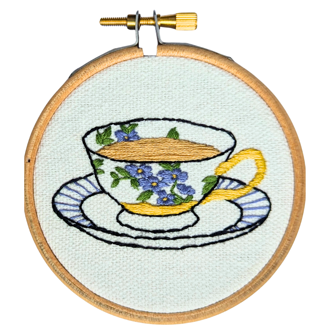 Mini Teacup Embroidery Kit