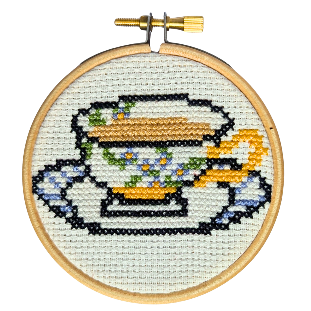 Mini Teacup Cross Stitch Kit