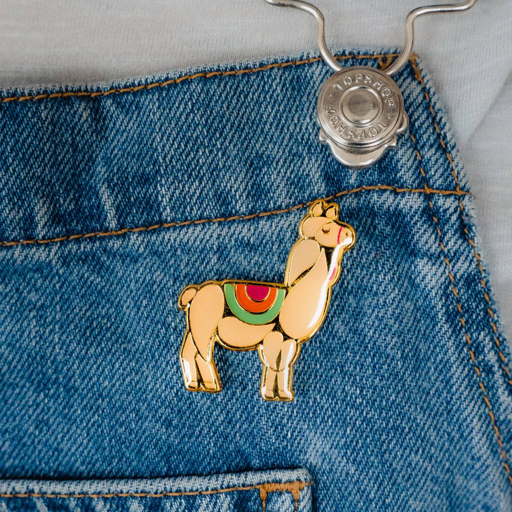 Llama Pin Badge