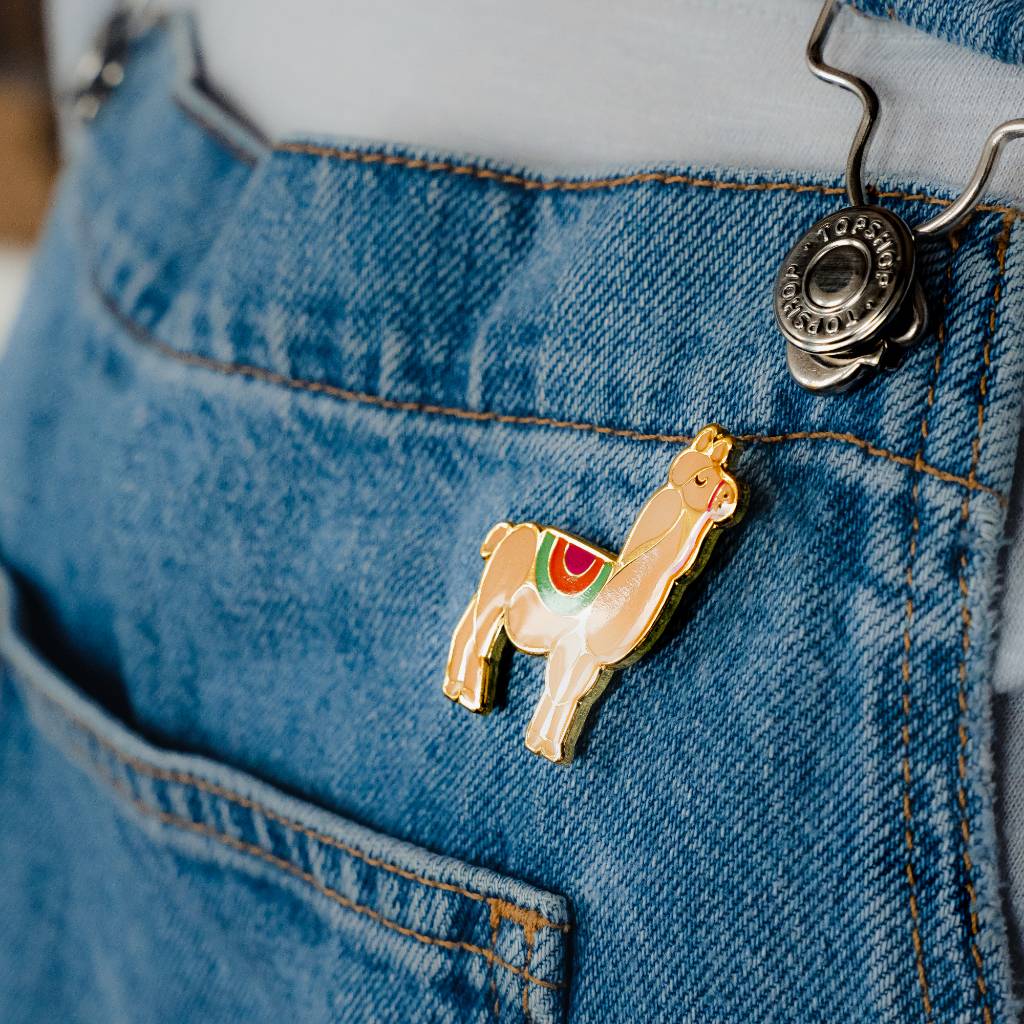 Llama Pin Badge