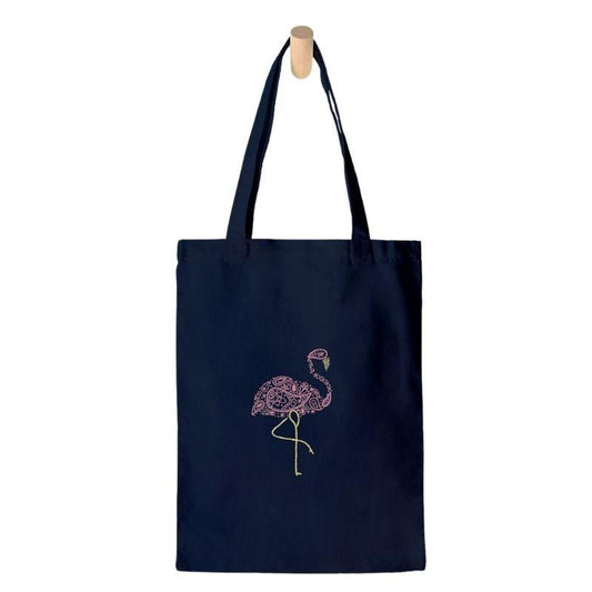 Paraffle Embroidery Tote bag Kit Flamingo Tote Bag Kit